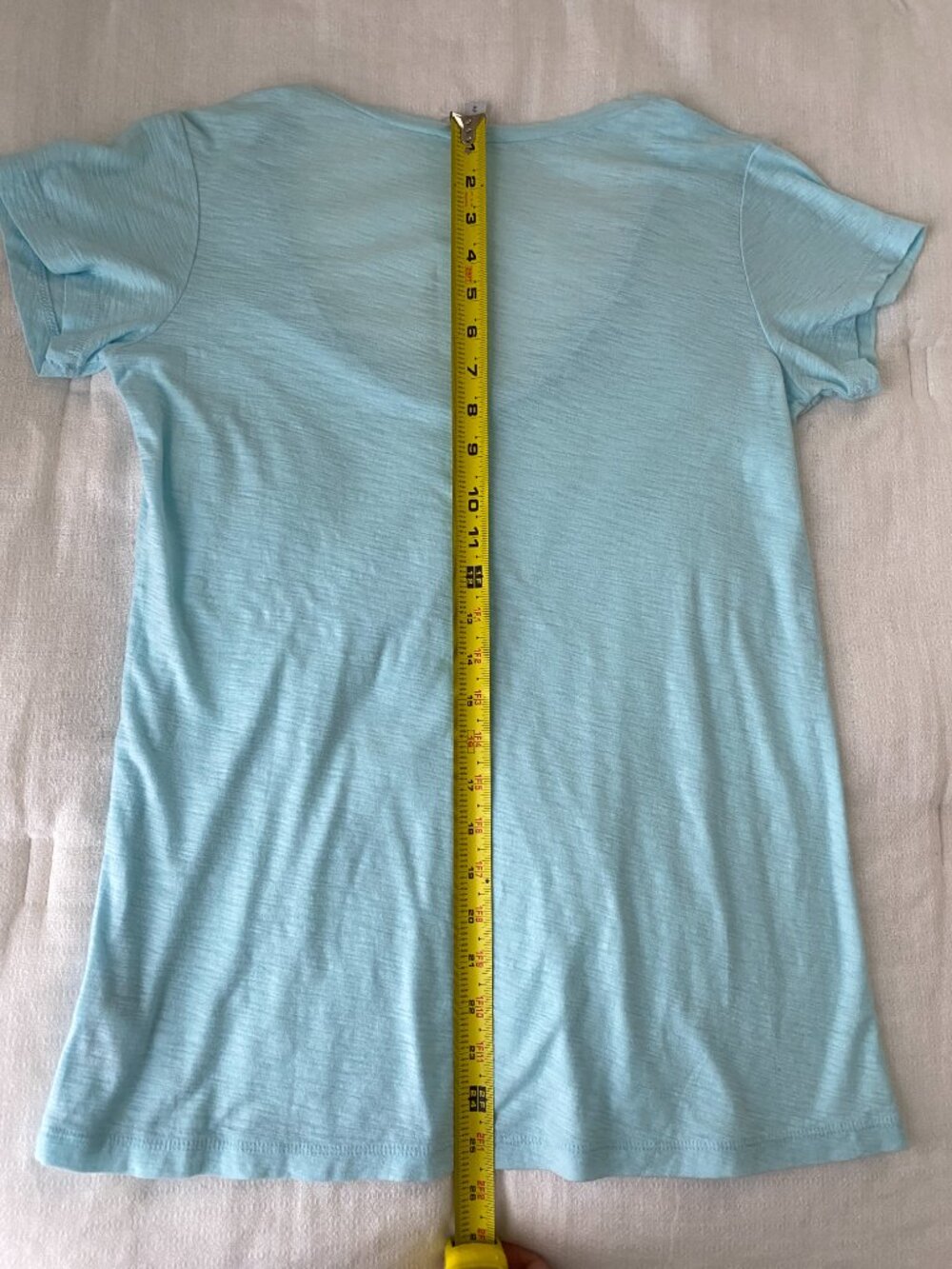 James Perse, Sz Med/2, Aqua Blue, Classic Soft Slub Cotton Modal Tee Shirt - Picture 4 of 9